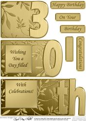30th Elegant Metallic Book Sheet