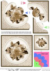 Flowers and Pearls Shell Edged Corner Side Stacker