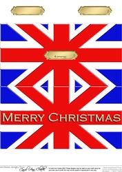 Merry Christmas Uk Quick Cut and Fold Card