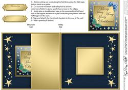 Elegant Christmas Greeting No-hole Fold Back Card