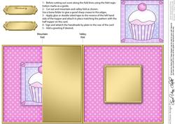 Sweet Treats Cupcake - No-hole Fold Back Card