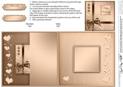 Elegant Flourish No-hole Fold Back Card