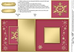 Xmas Snowflake No-hole Fold Back Card