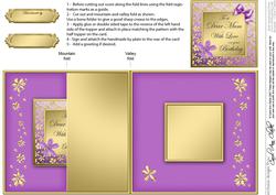 Birthday Mum Floral No-hole Fold Back Card
