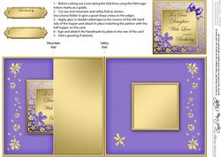 Birthday Daughter Floral No-hole Fold Back Card