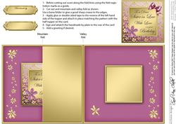 Birthday Sister in Law Floral No-hole Fold Back Card