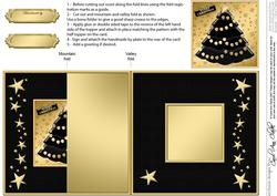 Xmas Tree No-hole Fold Back Card