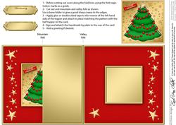Xmas Tree No-hole Fold Back Card