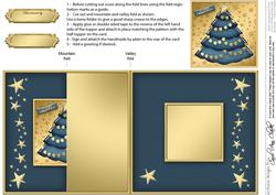 Xmas Tree No-hole Fold Back Card
