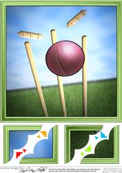8 x 8 Cricket Scalloped Corner Topper