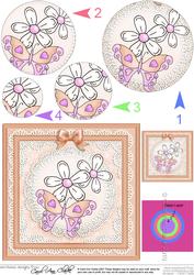 Fluttery Butterfly Circle Pyramage Topper