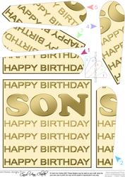 Birthday Son Fan Pyramage Topper