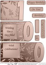 100th Elegant Metallic Book Sheet