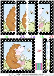 Cute Hedgehog Scallop Edge Side Stacker