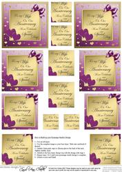 Elegant Romatic Wedding Anniversary Wife Pyramage Sheet