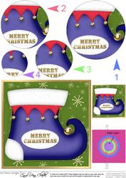 Xmas Stocking Circle Pyramage Topper