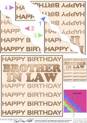 Birthday Brother in Law Wavy Corner Side Stacker Topper