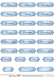 Male Metallic Relations Greetings Text Plates