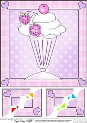 Sweet Treats - 8 x 8 Scalloped Corner Topper