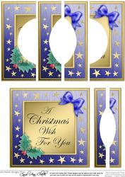 Elegant Christmas Greeting Card with Circular Side Stacker