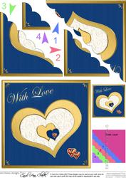 Elegant Hearts Scallop Corner Side Stacker Topper