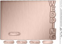 5 x 7 Elegant Metallic Wedding Shaped Card