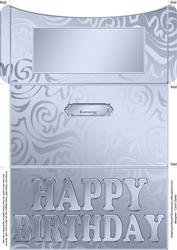 Elegant Birthday Flourish Money or Gift Wallet and Card