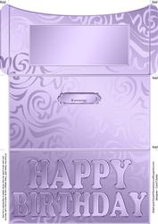 Elegant Birthday Flourish Money or Gift Wallet and Card