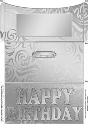 Elegant Birthday Flourish Money or Gift Wallet and Card