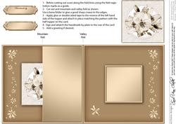 Posy and Pearls No-hole Fold Back Card
