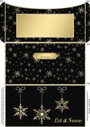 Elegant Let It Snow Money or Gift Wallet and Card