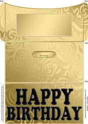 Elegant Birthday Flourish Money or Gift Wallet and Card