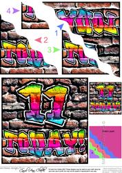 11th Birthday - Graffiti Wavy Corner side stacker