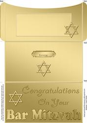 Bar Mitzvah Money or Gift Wallet and Card