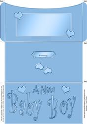 New Baby Boy Money or Gift Wallet and Card