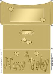 New Baby Money or Gift Wallet and Card