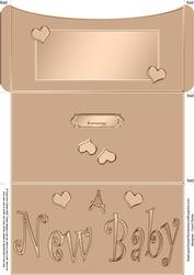 New Baby Money or Gift Wallet and Card