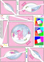 Cute Christmas Elephant - Twisted Spiral Side Stacker