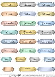Male Metallic Relations Greetings Text Plates