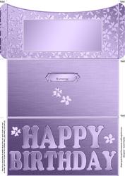 Elegant Birthday Flowers Money or Gift Wallet and Card