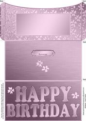 Elegant Birthday Flowers Money or Gift Wallet and Card