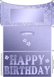 Elegant Birthday Flowers Money or Gift Wallet and Card