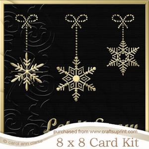 8 x 8 Xmas Snowflakes Kit with Scalloped Corners