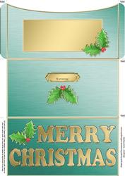 Elegant Christmas Holly Money or Gift Wallet and Card