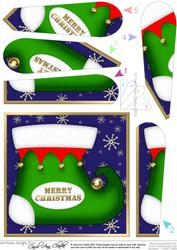 Christmas Stocking Fan Pyramage Topper