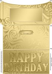 Elegant Birthday Flourish Money or Gift Wallet and Card