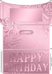 Elegant Birthday Flourish Money or Gift Wallet and Card