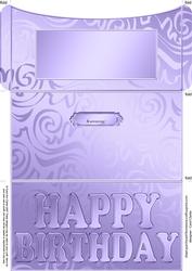 Elegant Birthday Flourish Money or Gift Wallet and Card