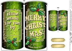 Christmas Beer Can Shaped Card