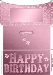 Elegant Birthday Flowers Money or Gift Wallet and Card